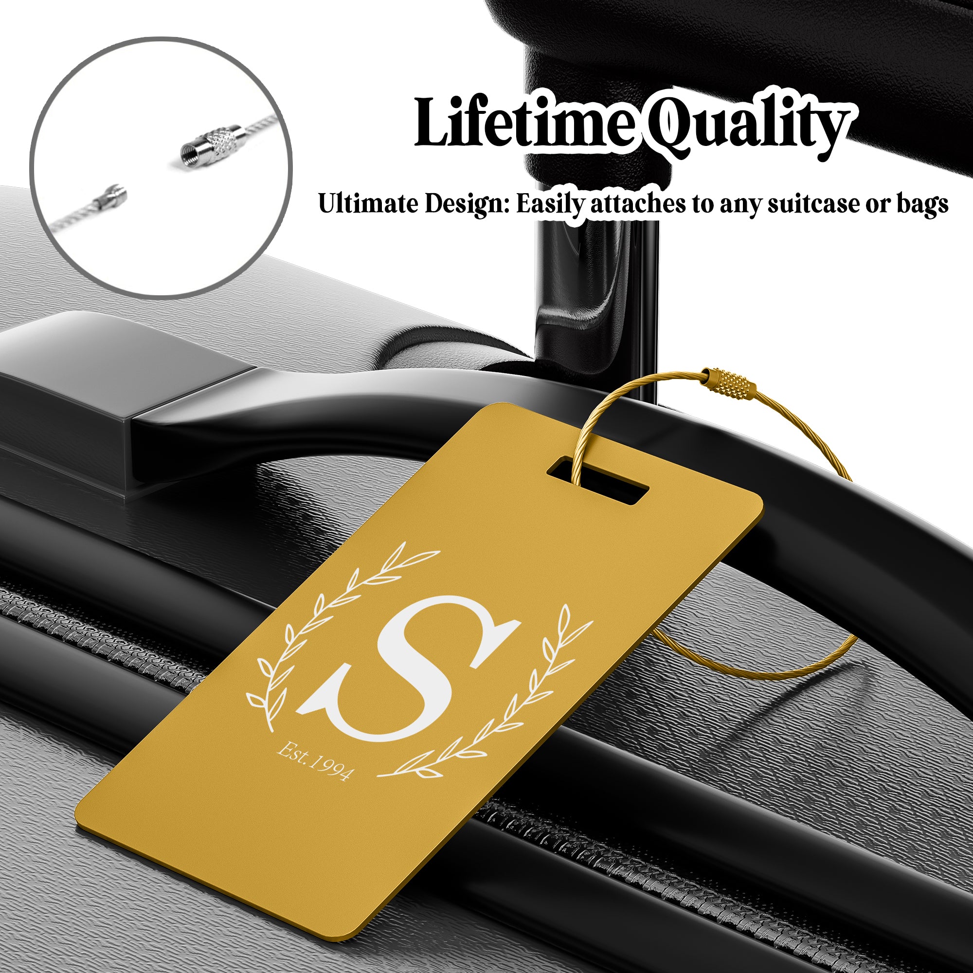 Custom Metal Luggage Tag for Suitcases, Bags, and Travel Needs Design 7