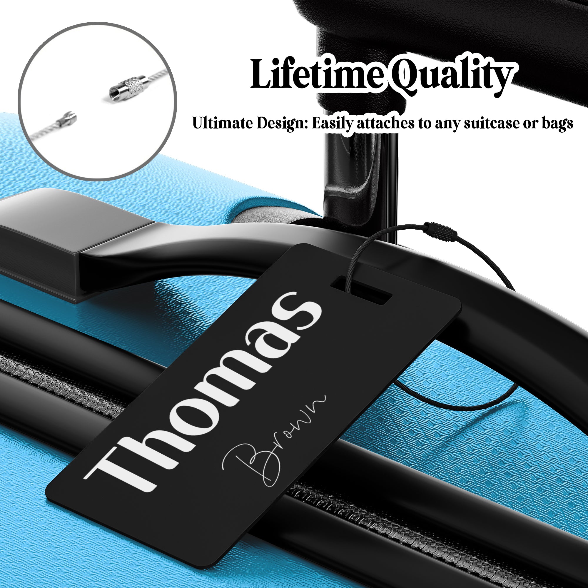 Custom Metal Luggage Tag for Suitcases, Bags, and Travel Needs Design 8