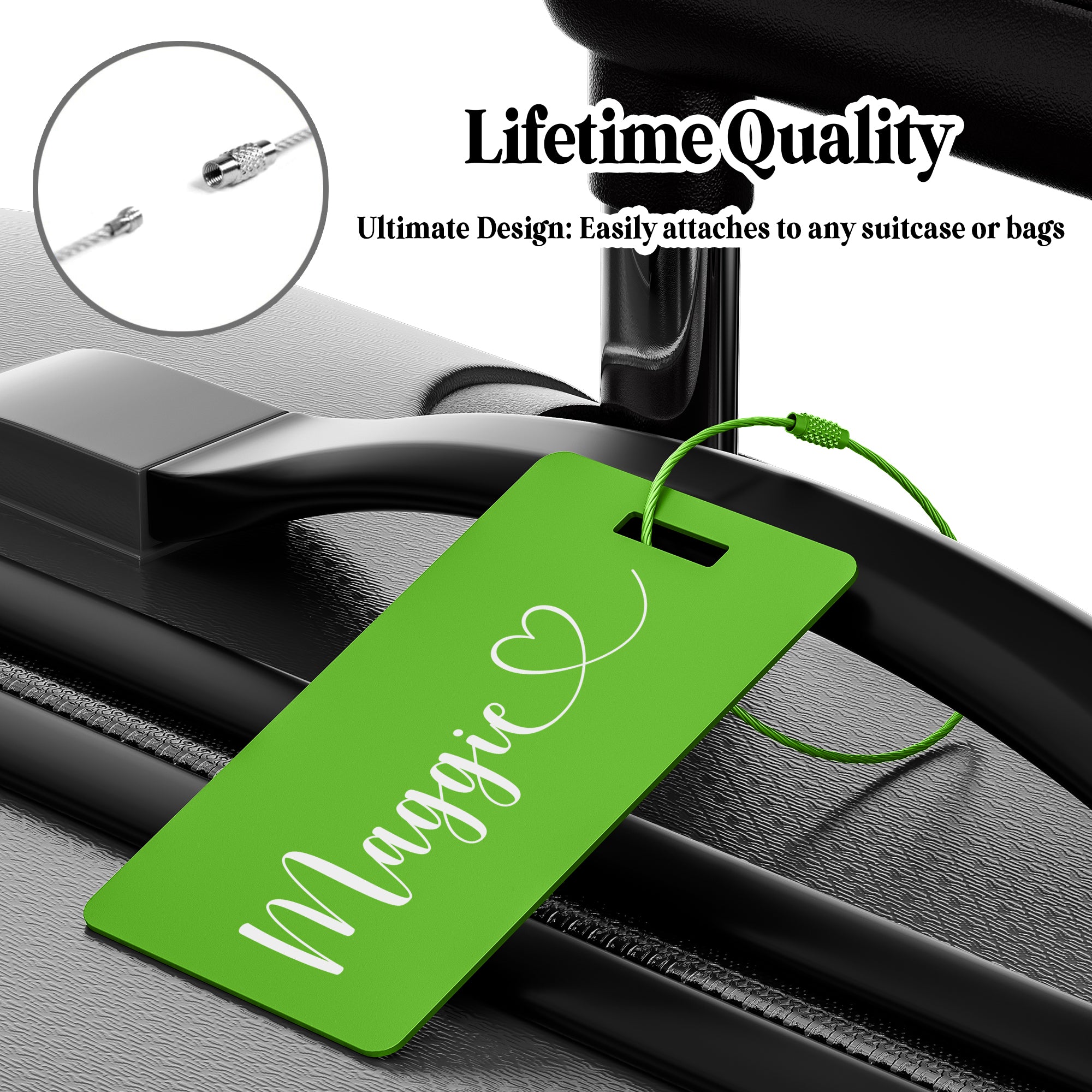 Custom Metal Luggage Tag for Suitcases, Bags, and Travel Needs Design 5