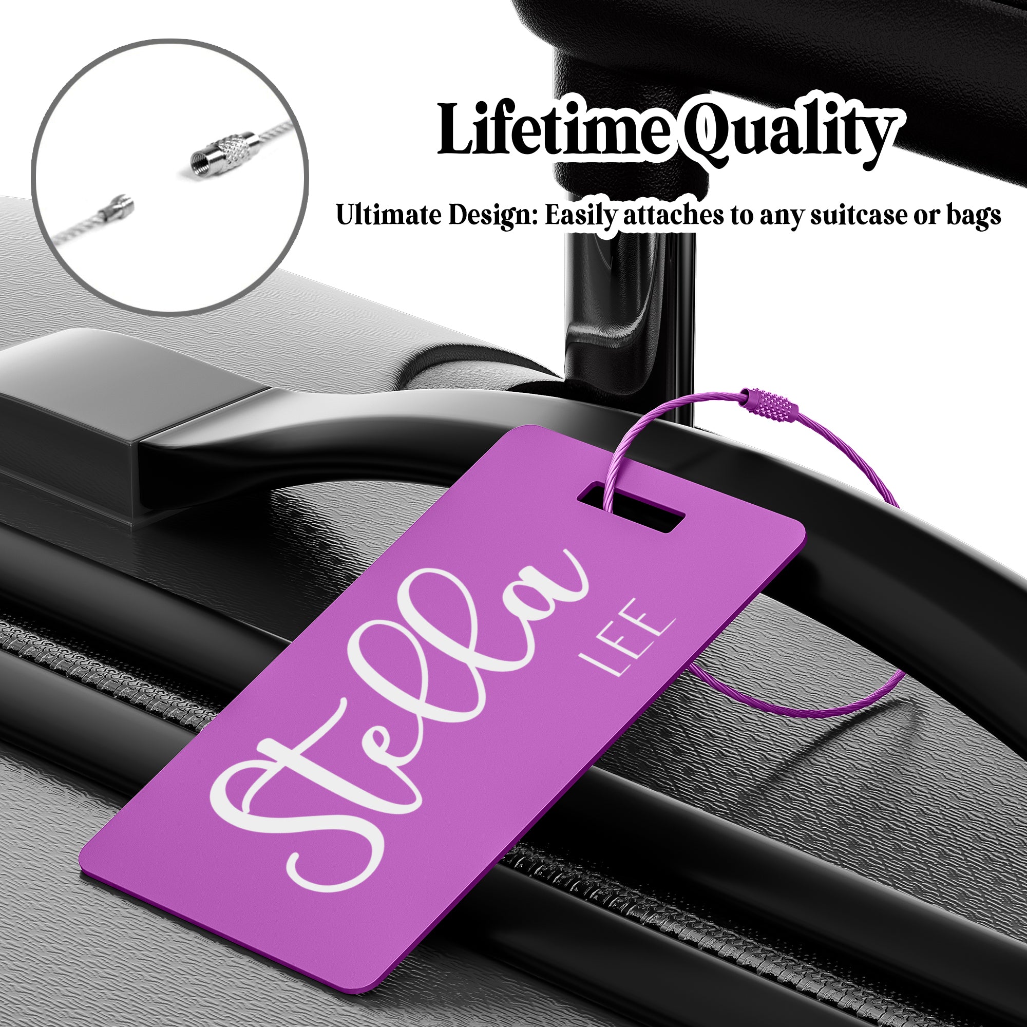 Custom Metal Luggage Tag for Suitcases, Bags, and Travel Needs Design 3