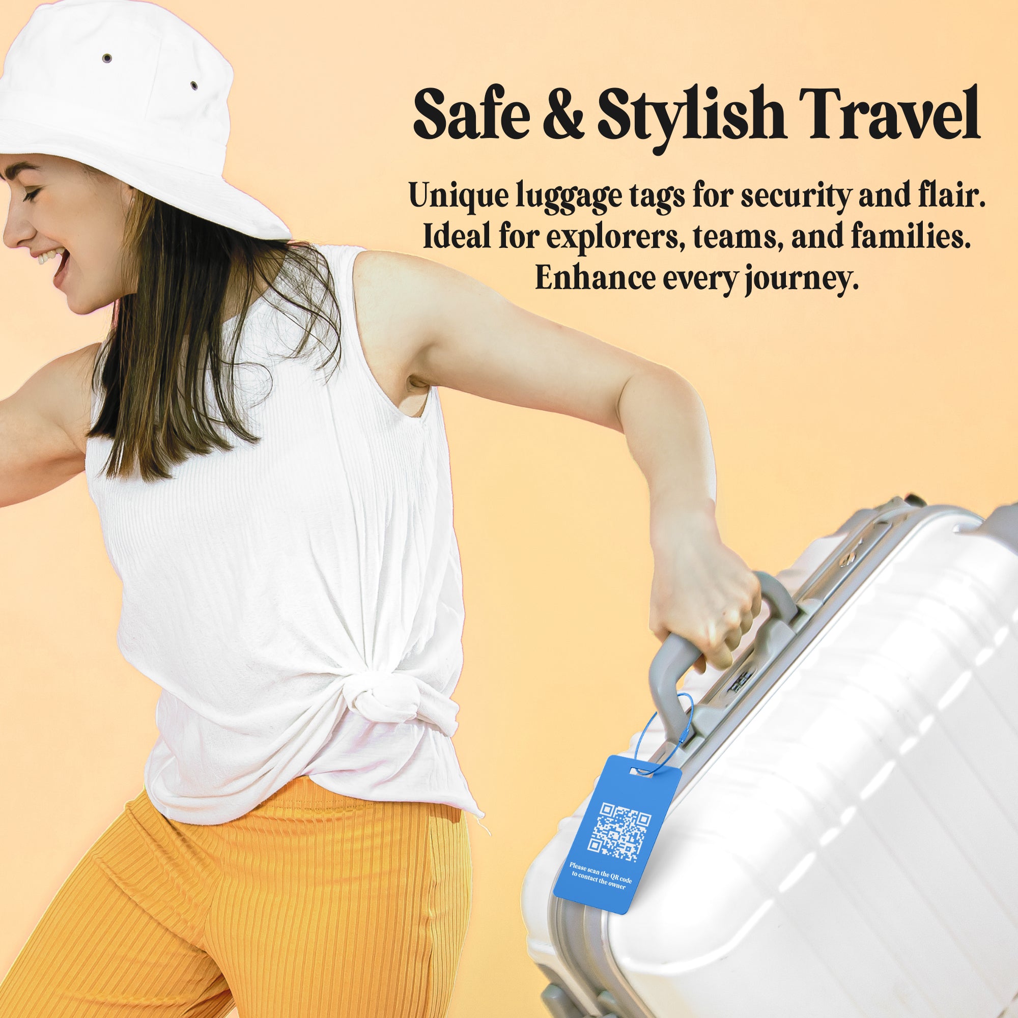 Custom Metal Luggage Tag for Suitcases, Bags, and Travel Needs Design 4