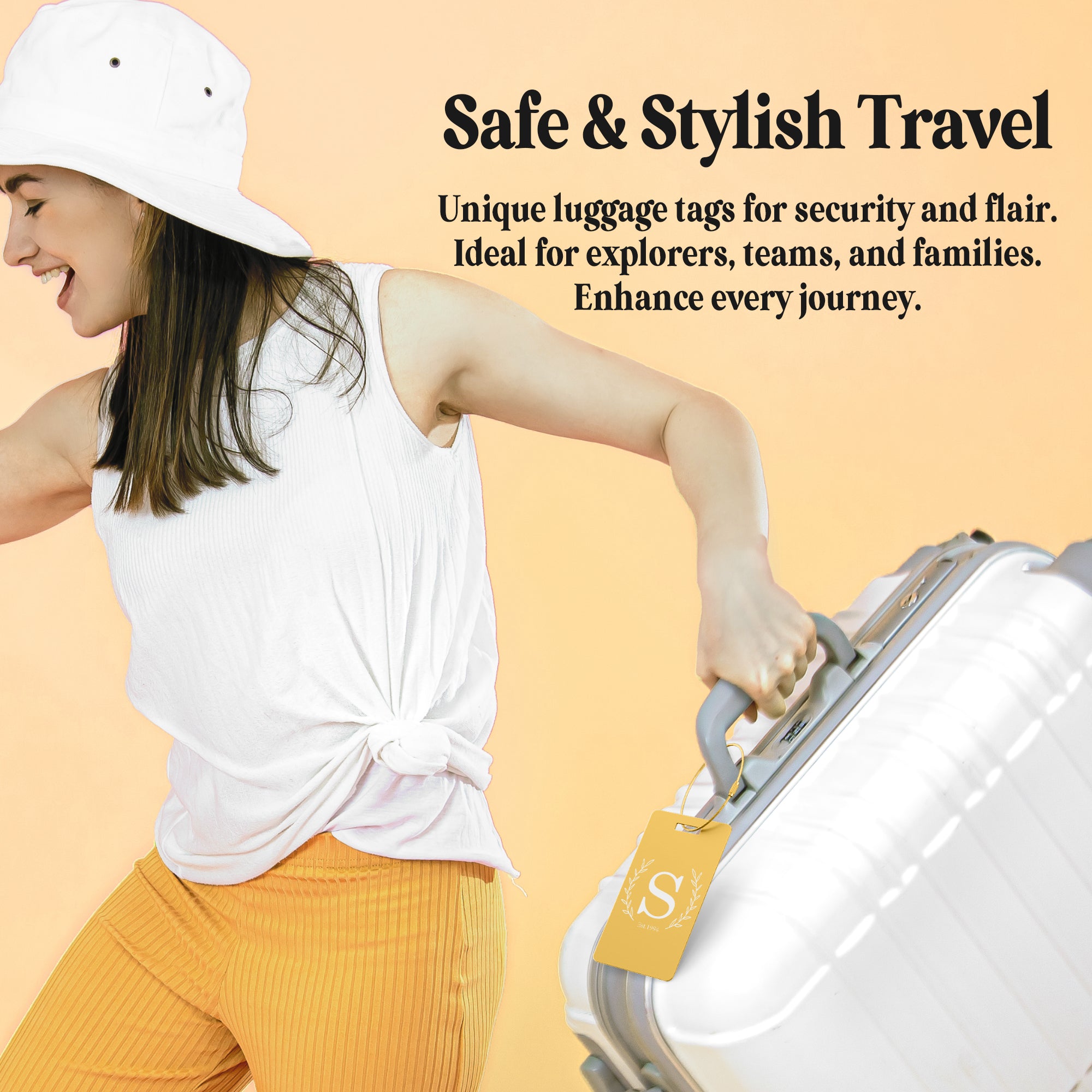 Custom Metal Luggage Tag for Suitcases, Bags, and Travel Needs Design 7